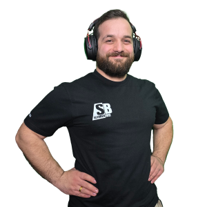 შავი მაისური სლენდერას ლოგოთი წინა მხარეს